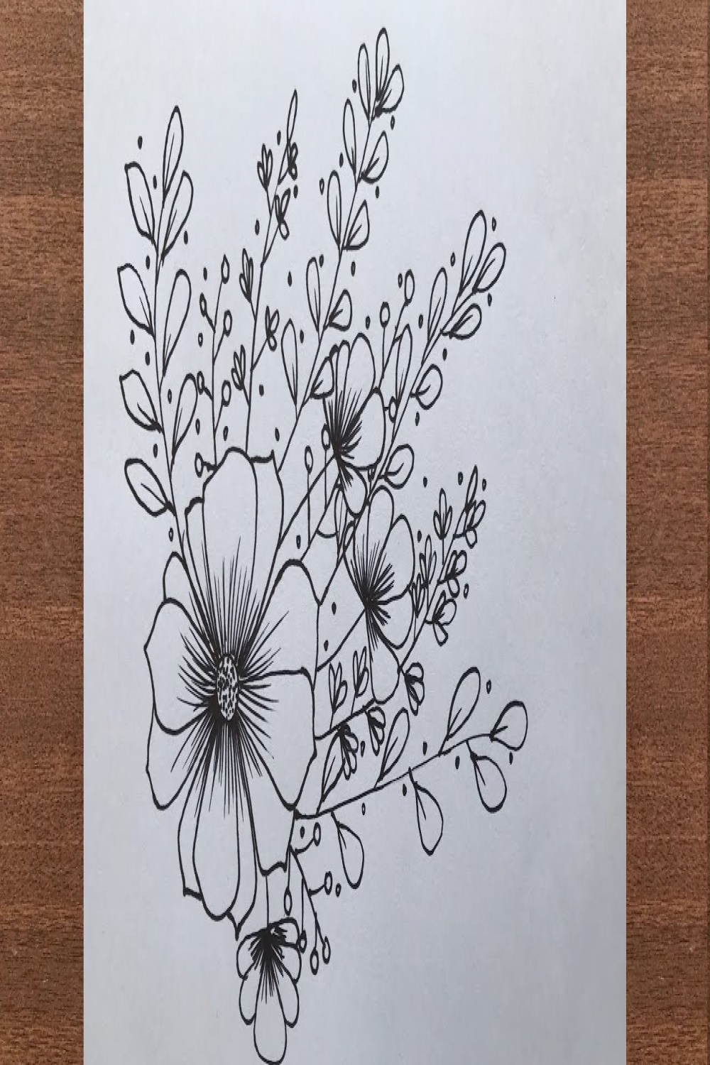 How to draw Flower sketch using pen  Easy drawing for beginners