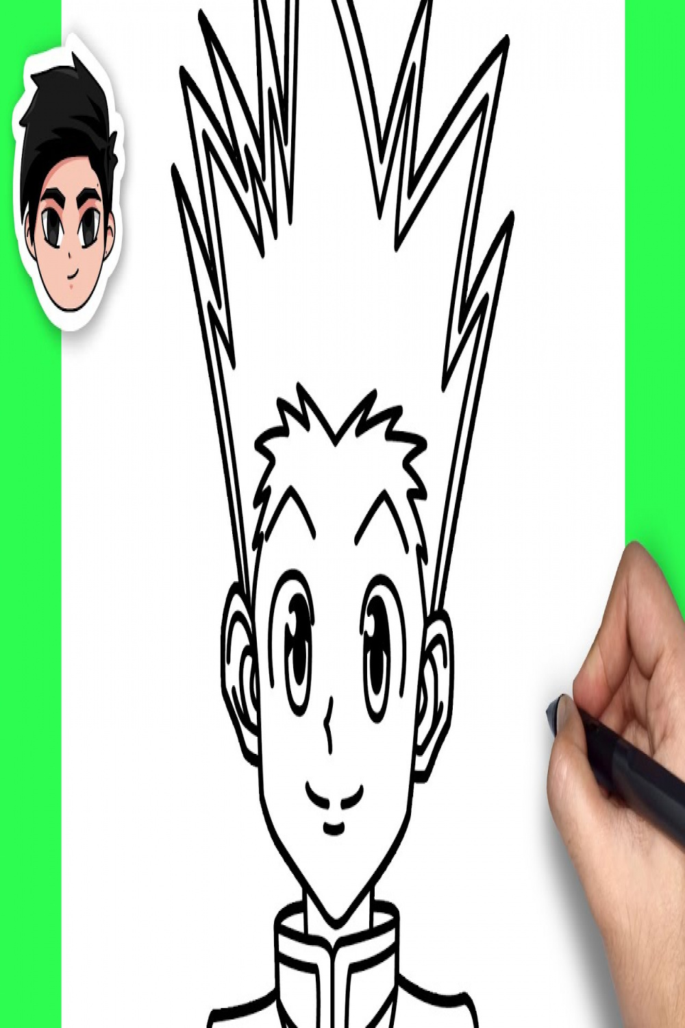 How To Draw Gon Freecs  Hunter X Hunter - Easy Step By Step