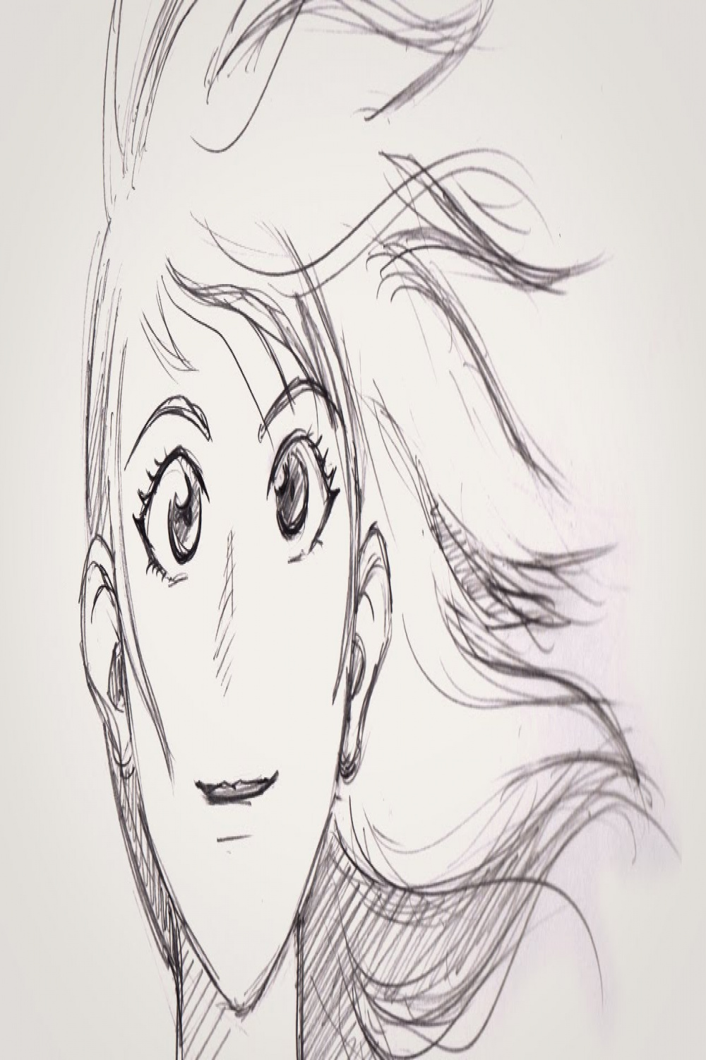 How to Draw Hair Blowing in the Wind