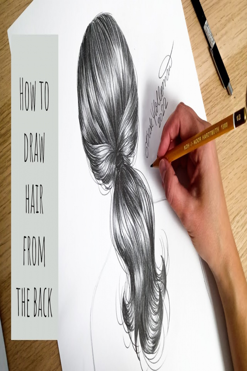 How To Draw Hair From The Back - step by step tutorial with narrative