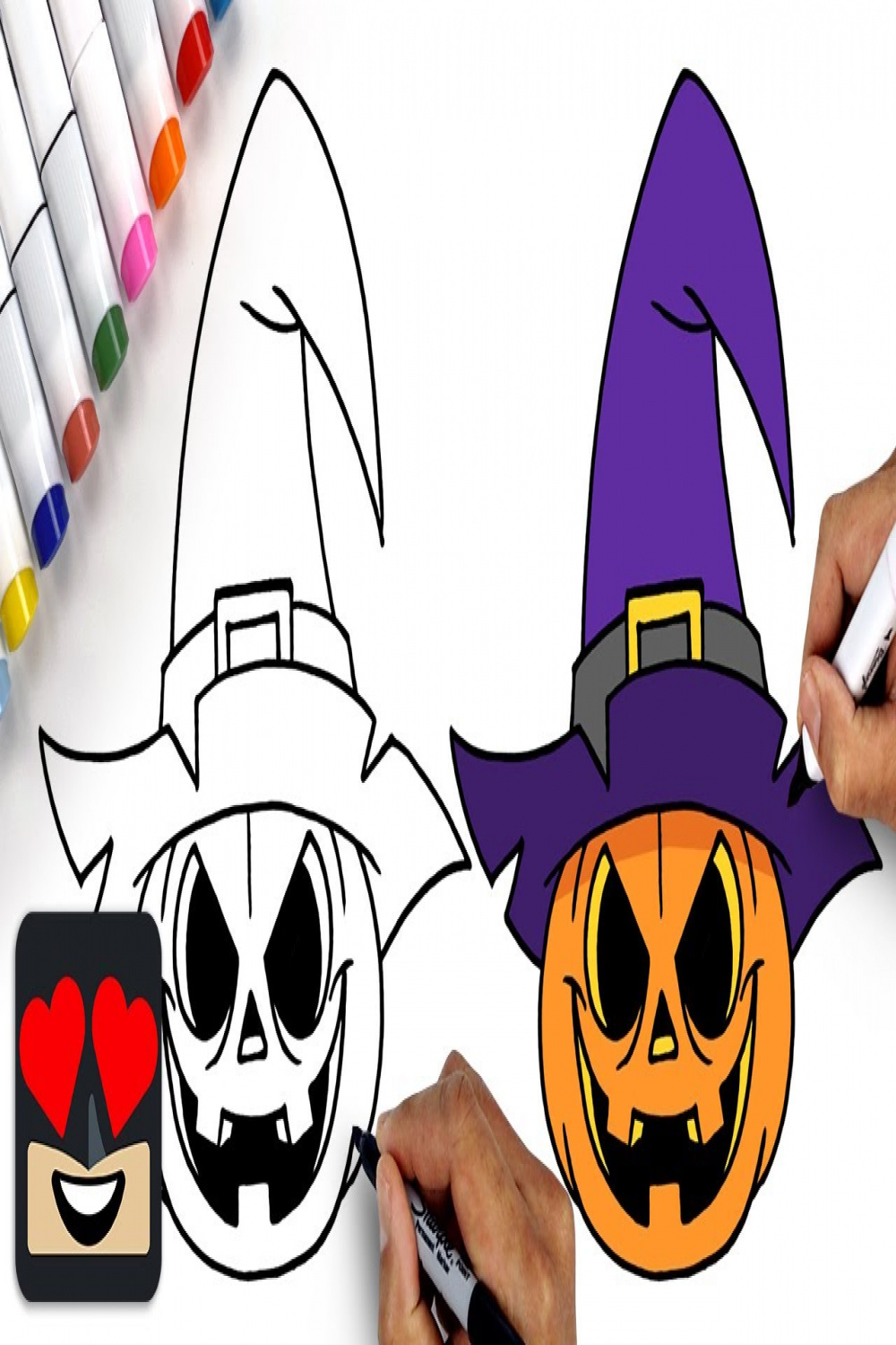 How To Draw Halloween Jack-O-Lantern  Easy Drawing Tutorial