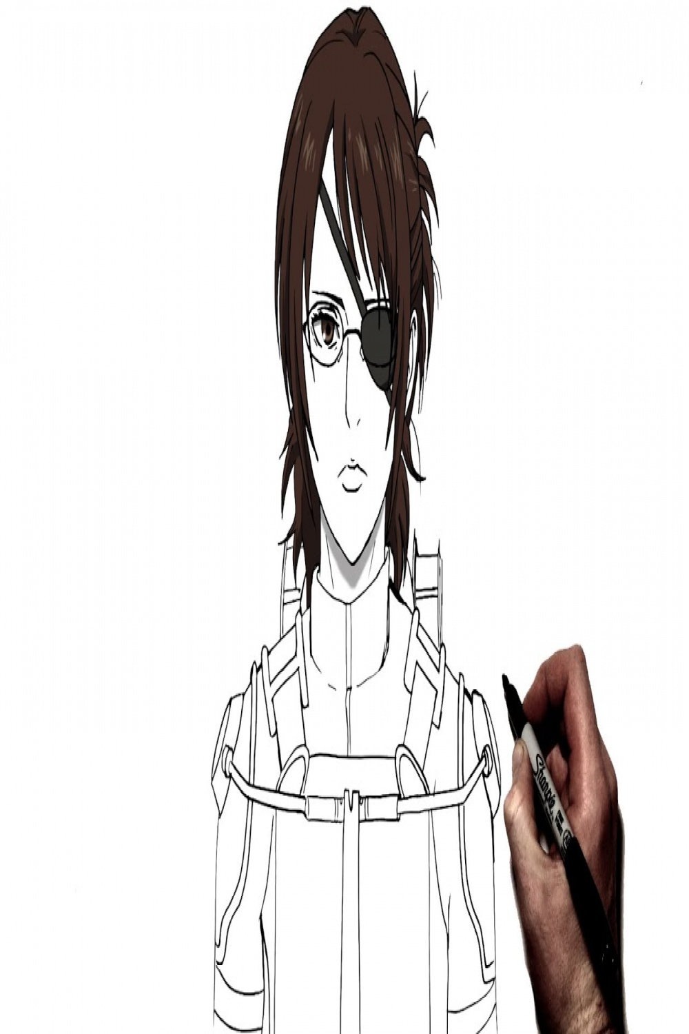 How to Draw Hange Zoe  Step By Step  Attack On Titan