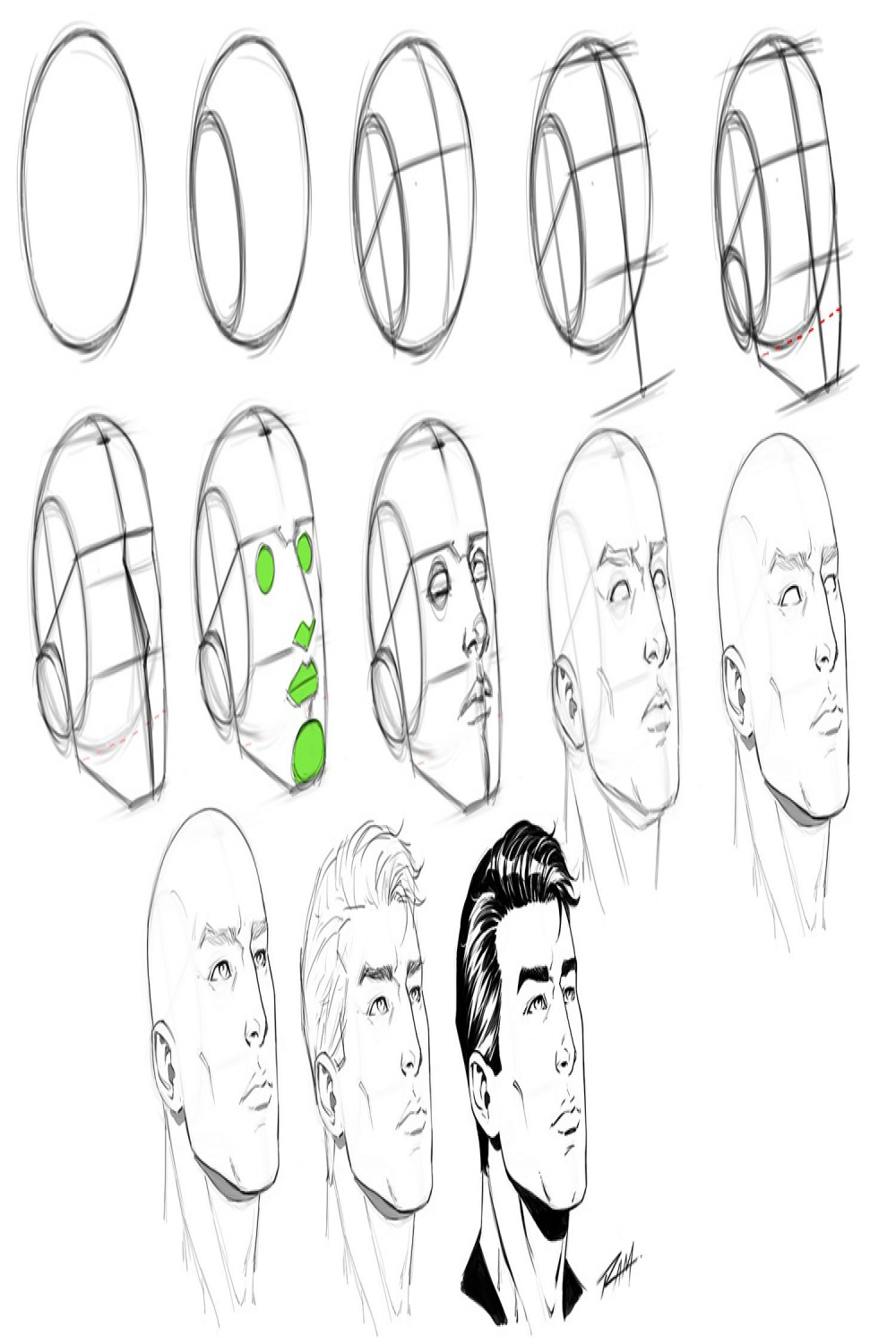 How to Draw Heads from Any Angle – Step by Step – Tutorial - Ram