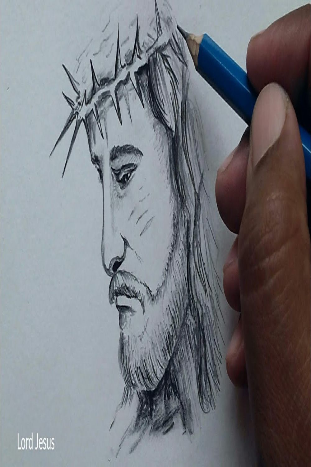 How to draw Lord Jesus Christ drawing step by step with pencil / pencil  sketch