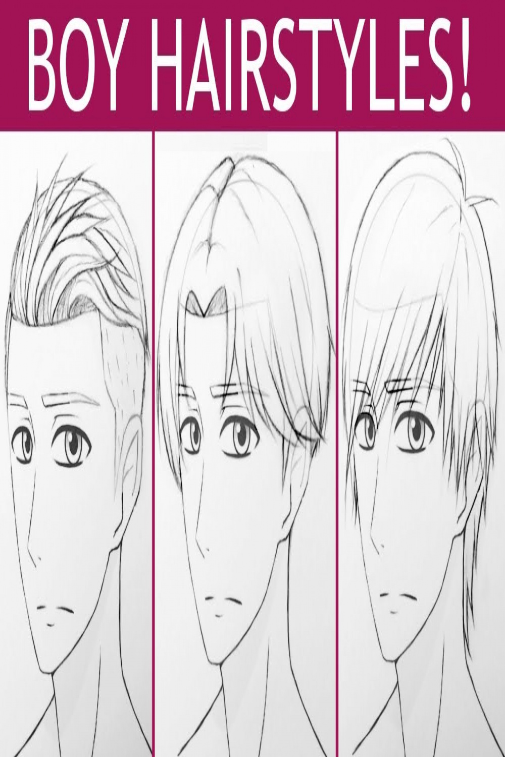 How to Draw  Manga Boy Hairstyles!