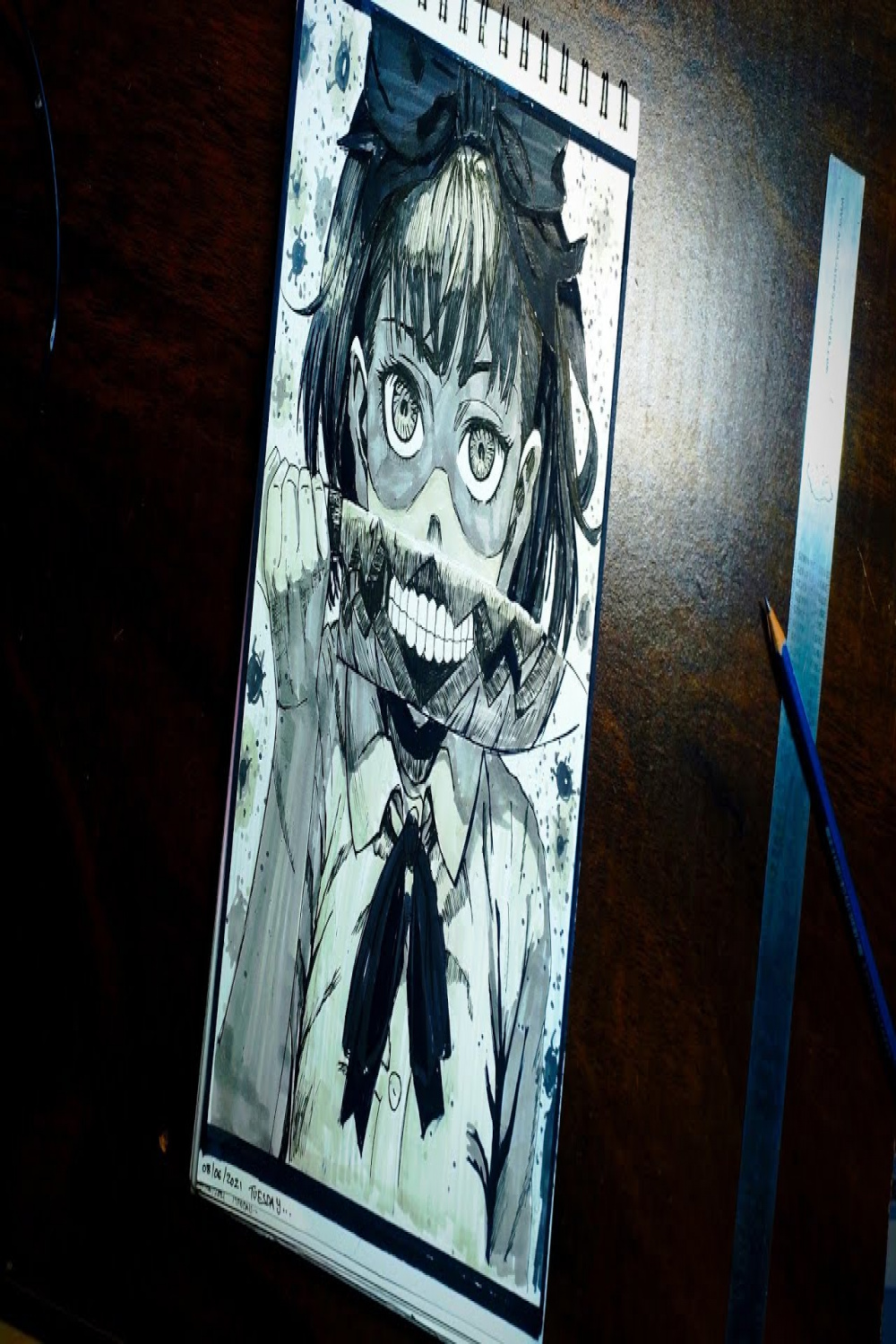 How To Draw Naoko Kirino (Pumpkin Night) Horror Anime Drawing