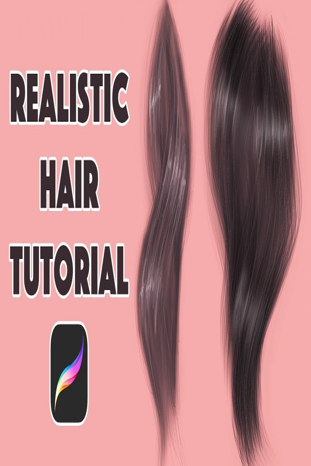 How to Draw Realistic Hair Digitally  Procreate Tutorial