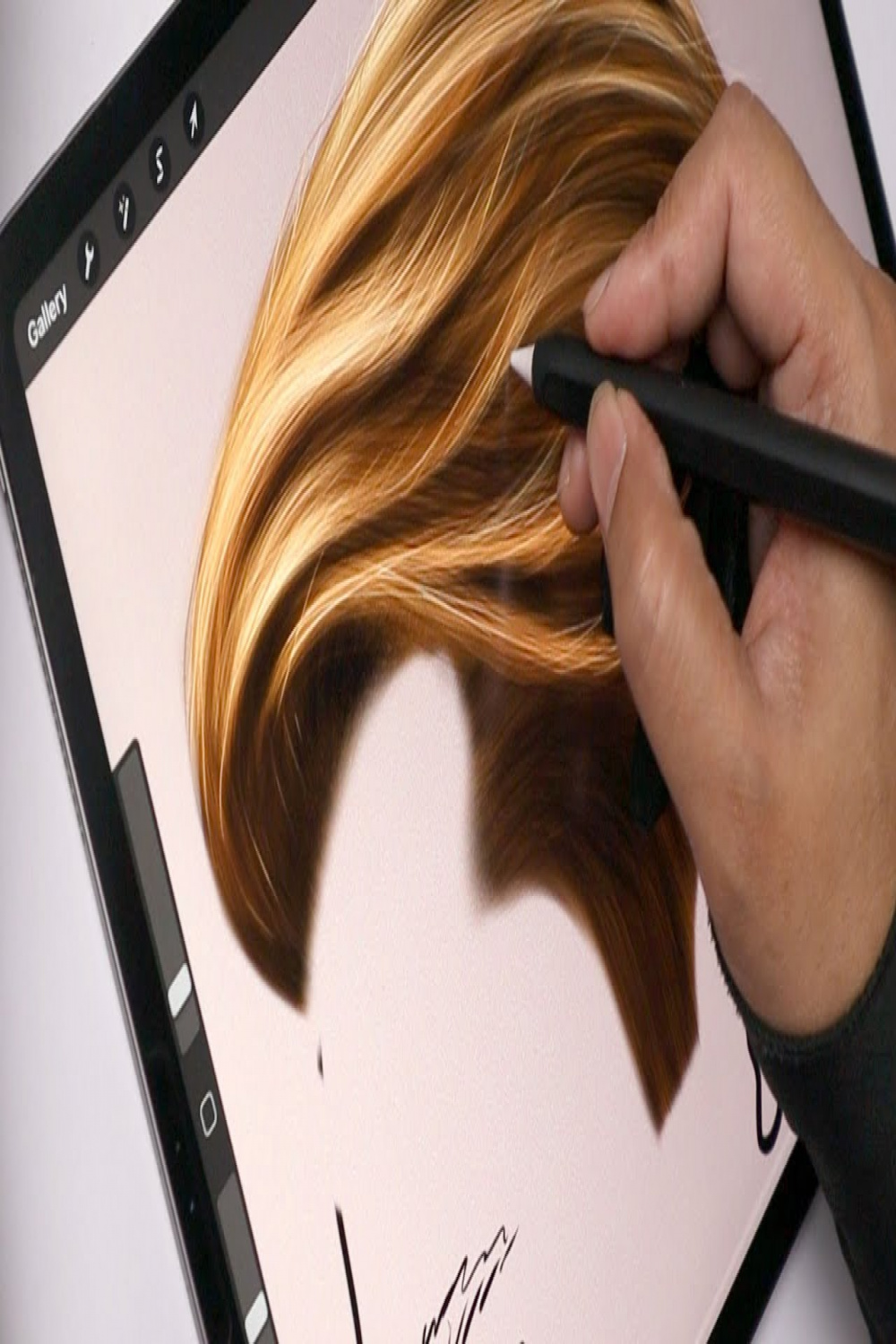 How to Draw Realistic Hair Digitally  Procreate Tutorial