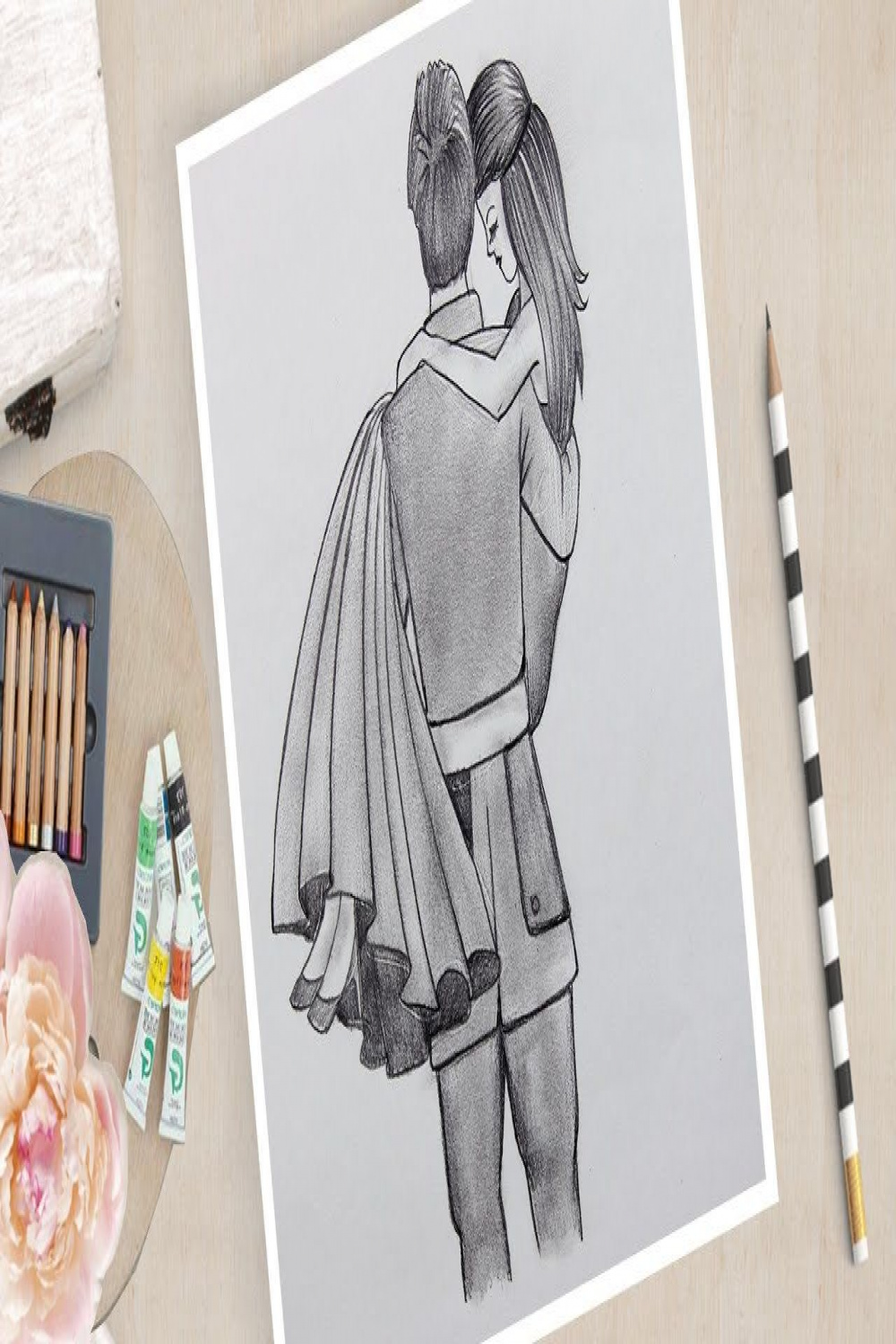 How to Draw Romantic Couple Very Easy  Easy love drawings, Easy