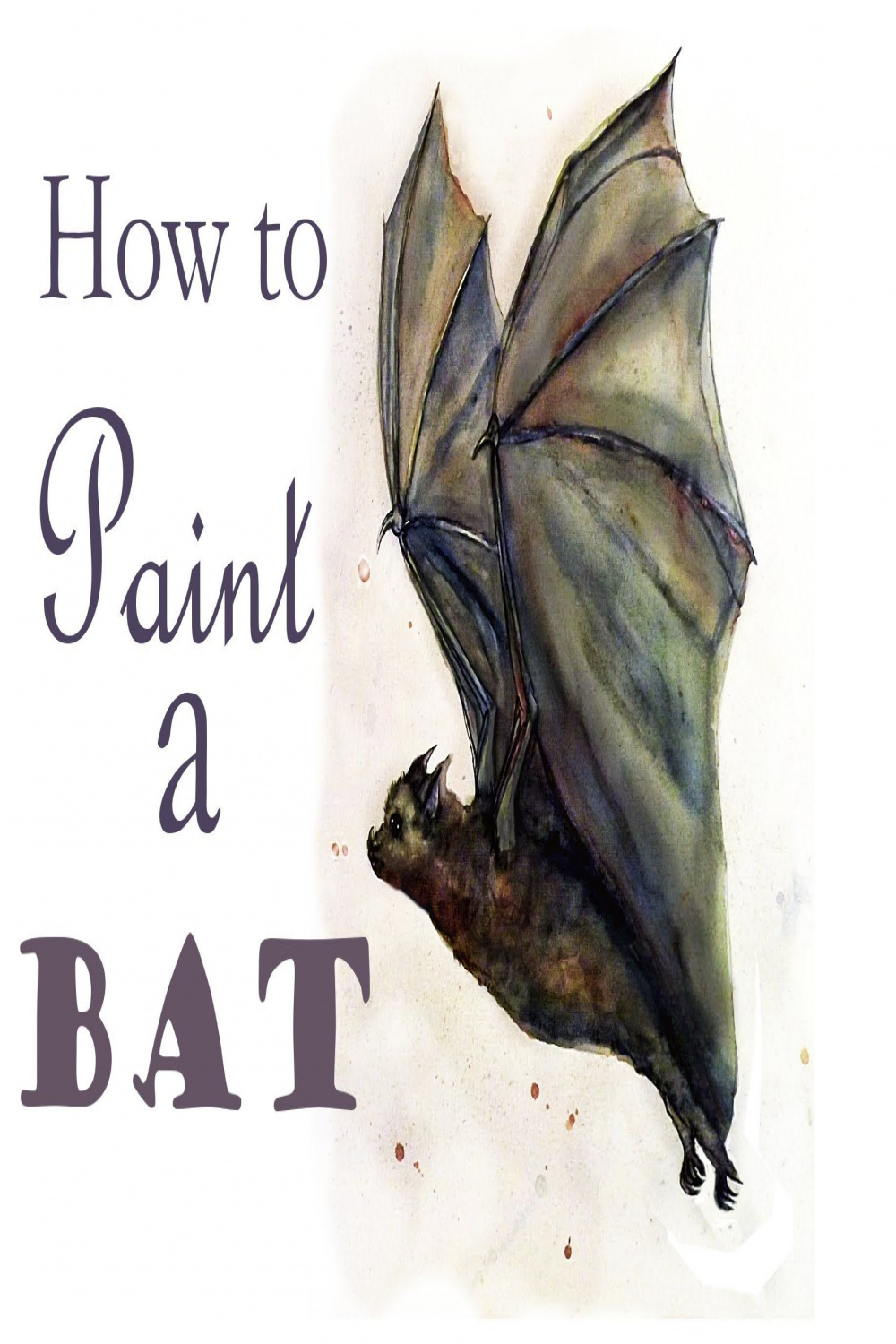 How To Paint A Bat  Art Journal  Bat art, Watercolor art journal,  Watercolor