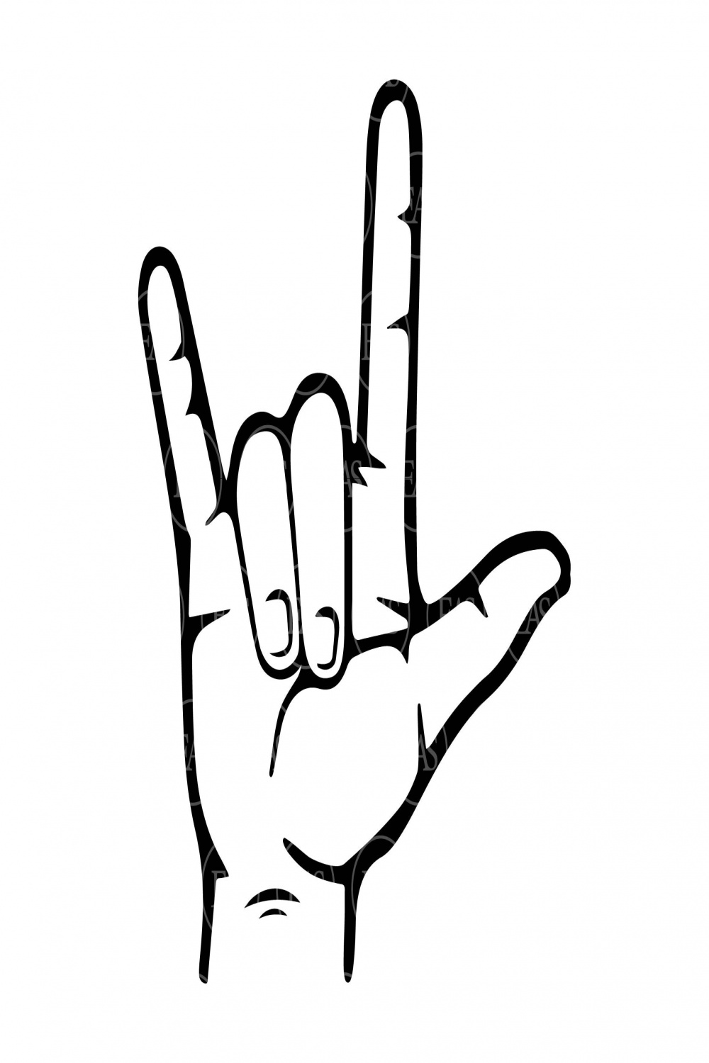 I Love You Hand Sign Svg ASL Sign Language Svg