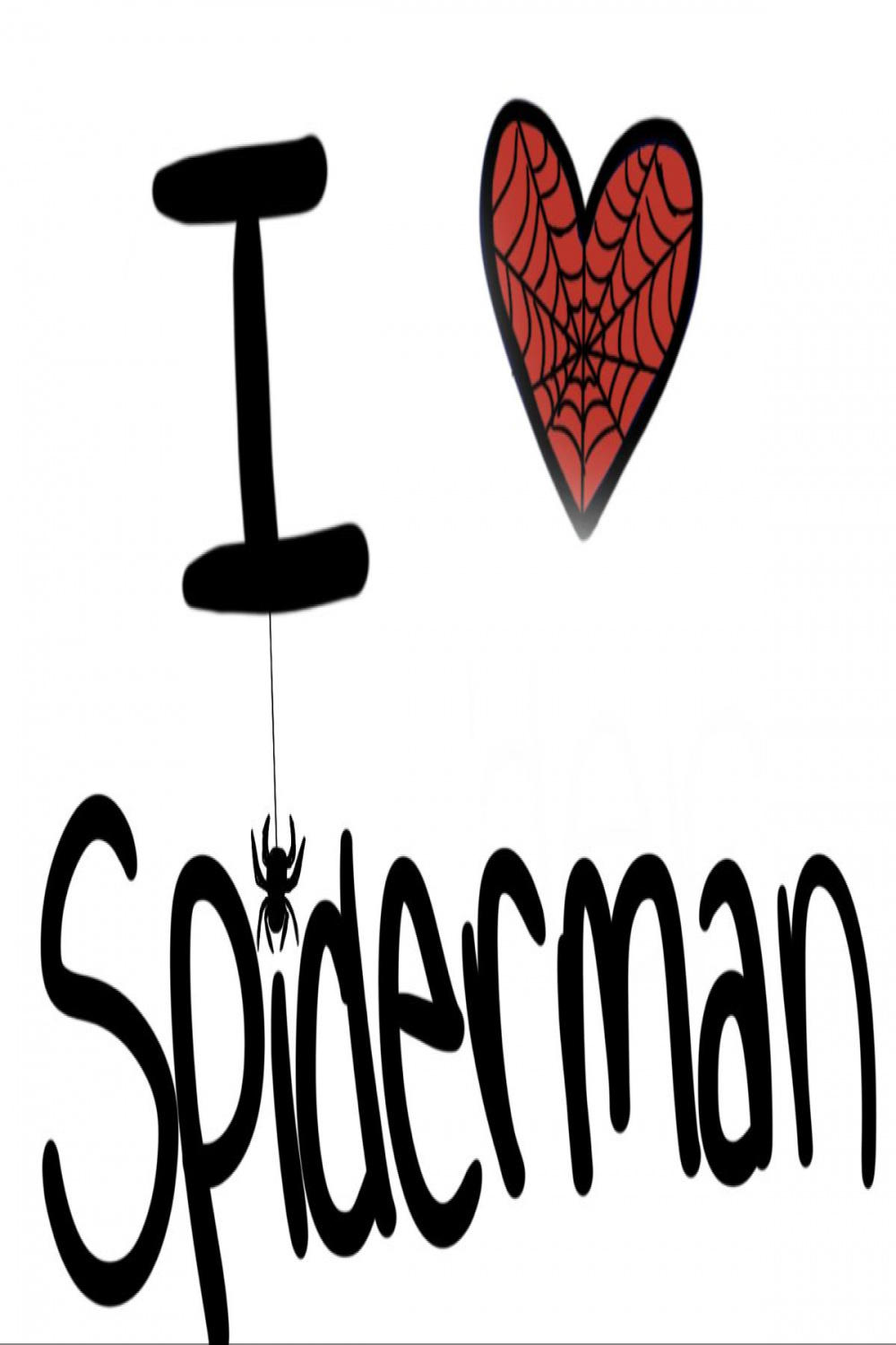 I ❤️ Spider-Man in   Spiderman cute, Spiderman drawing