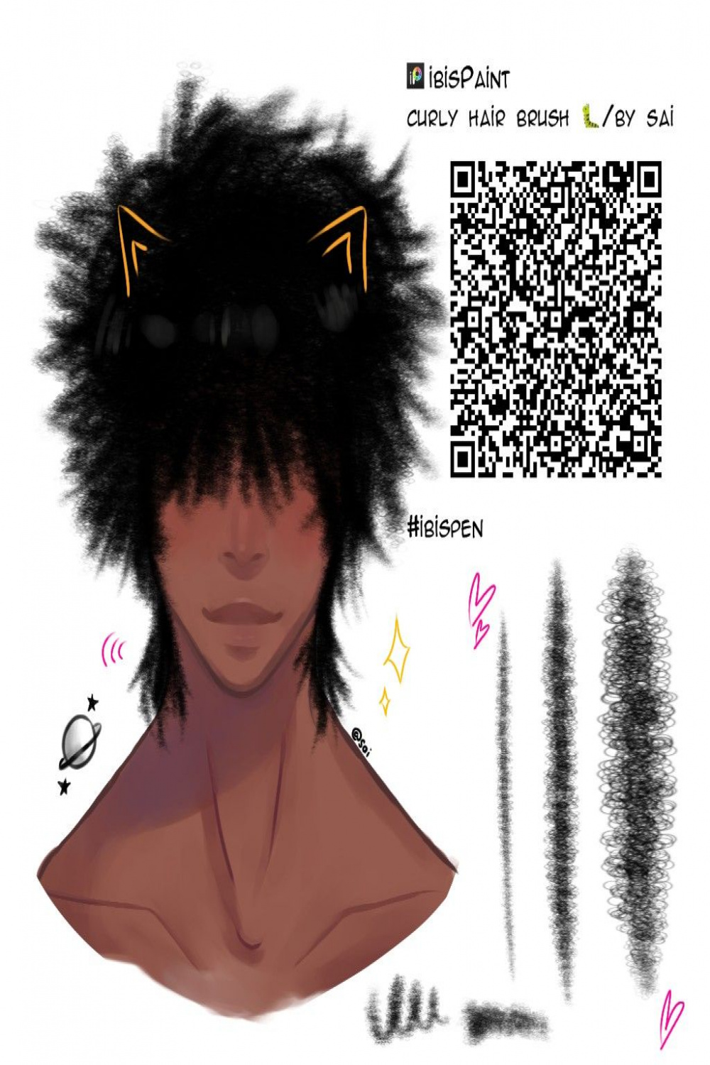 Ibis paint x QR code brushes / brush drawing ,