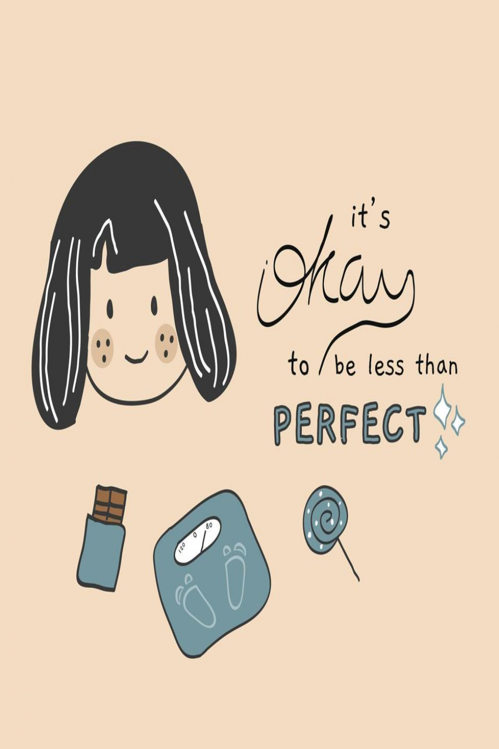 Inspirational quotes with cute illustration