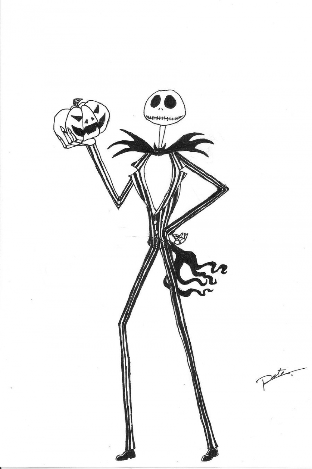 Jack Skellington holding a pumpkin  Jack nightmare before