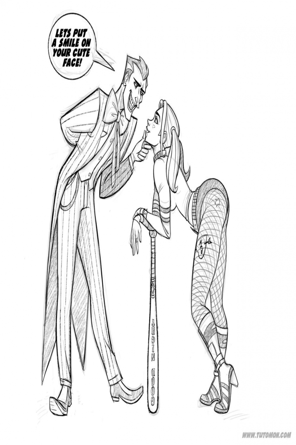 Joker and Harley quinn (sketch) by ishanv on DeviantArt