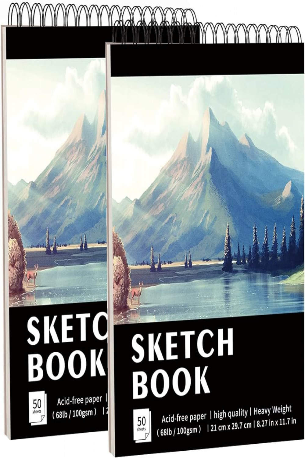 KINSPORY Sketch Book  Pages ( Sheets) A -  x  cm gsm Spiral  Bound Sketchbook for Kids, Artists and Professionals for Drawing and