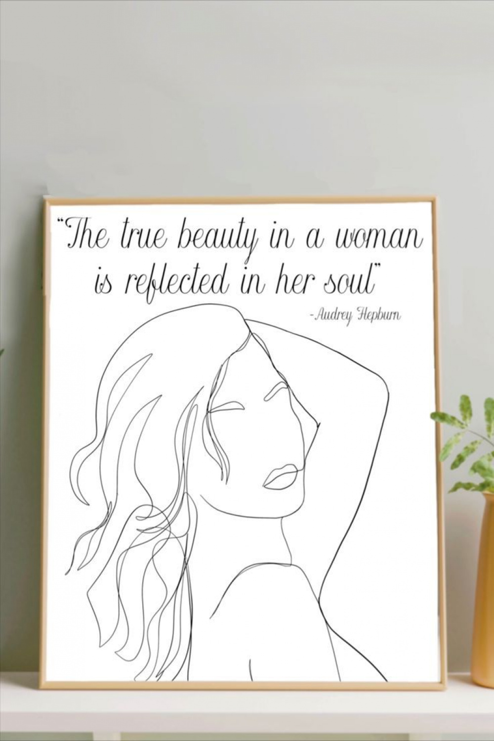 Line Drawing Print, Line Drawing Woman, Line Drawing Instant
