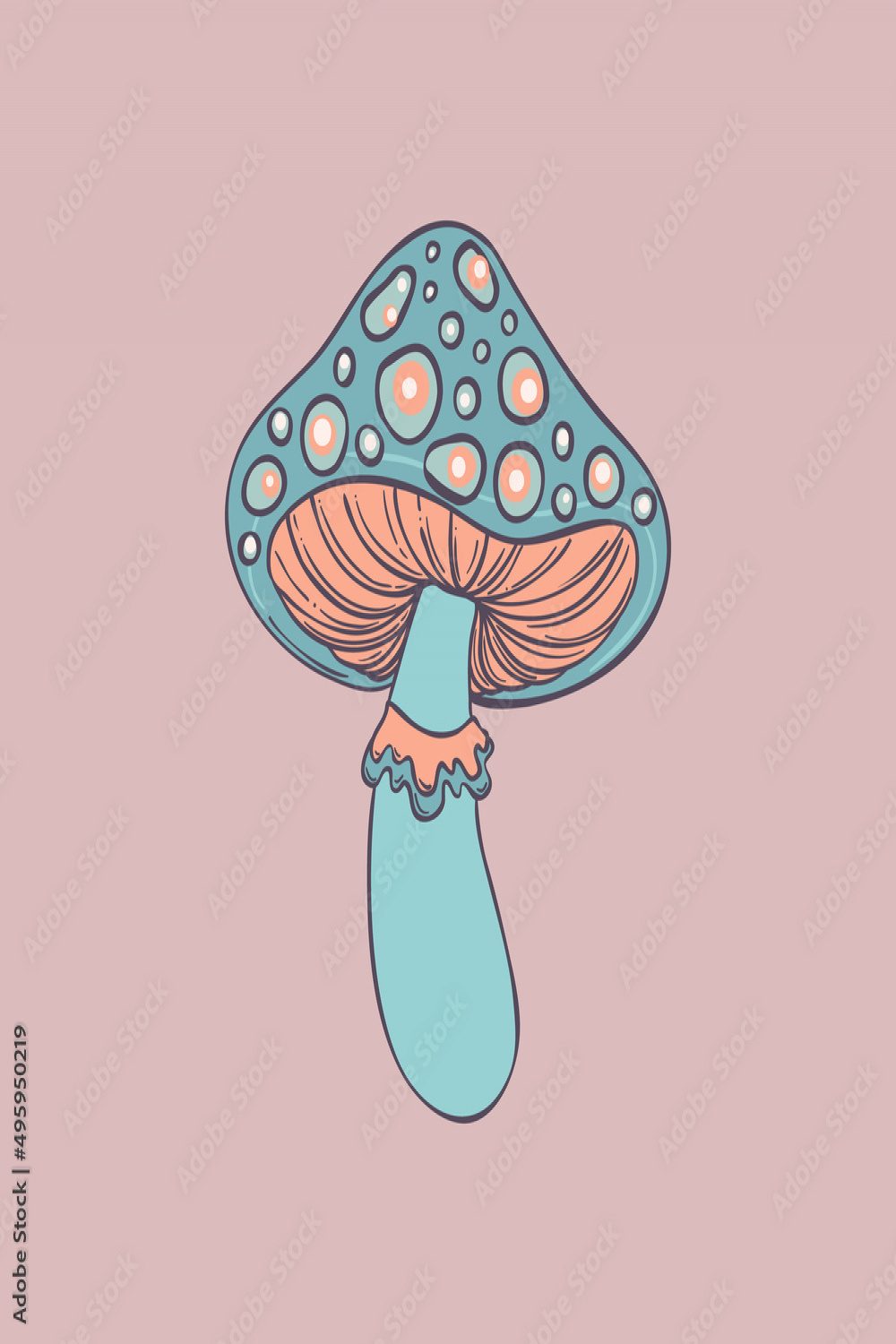 Magic mushroom. Psychedelic hallucination