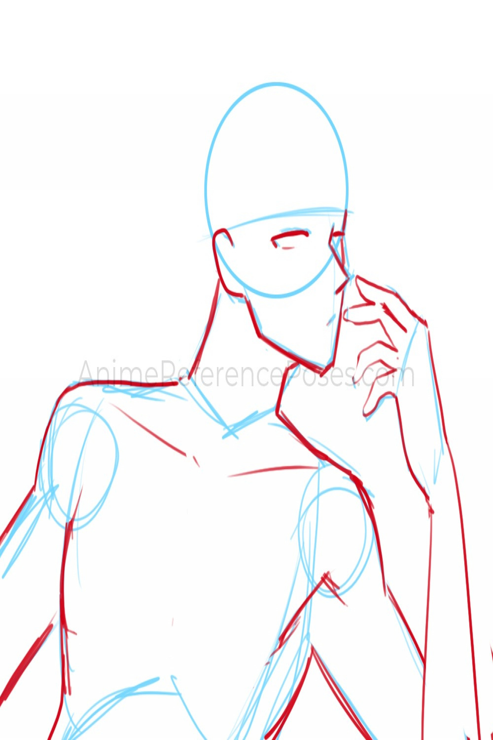 Male Anime Poses - Free Drawing References
