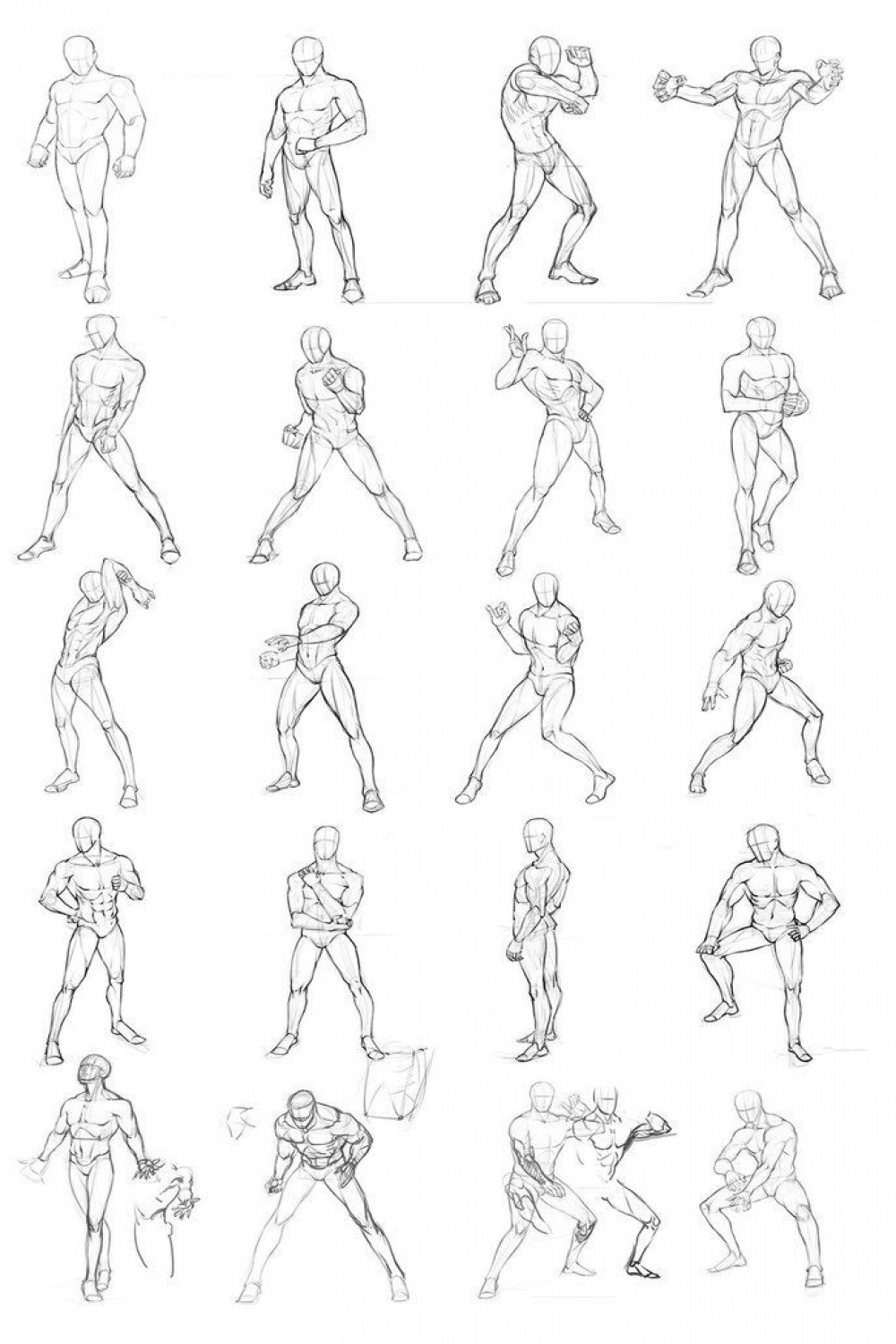 Male figure drawing, Drawing poses male, Art reference poses
