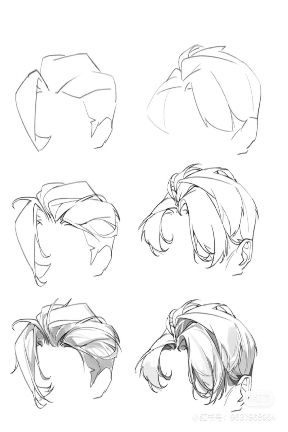 Male hairstyles drawing