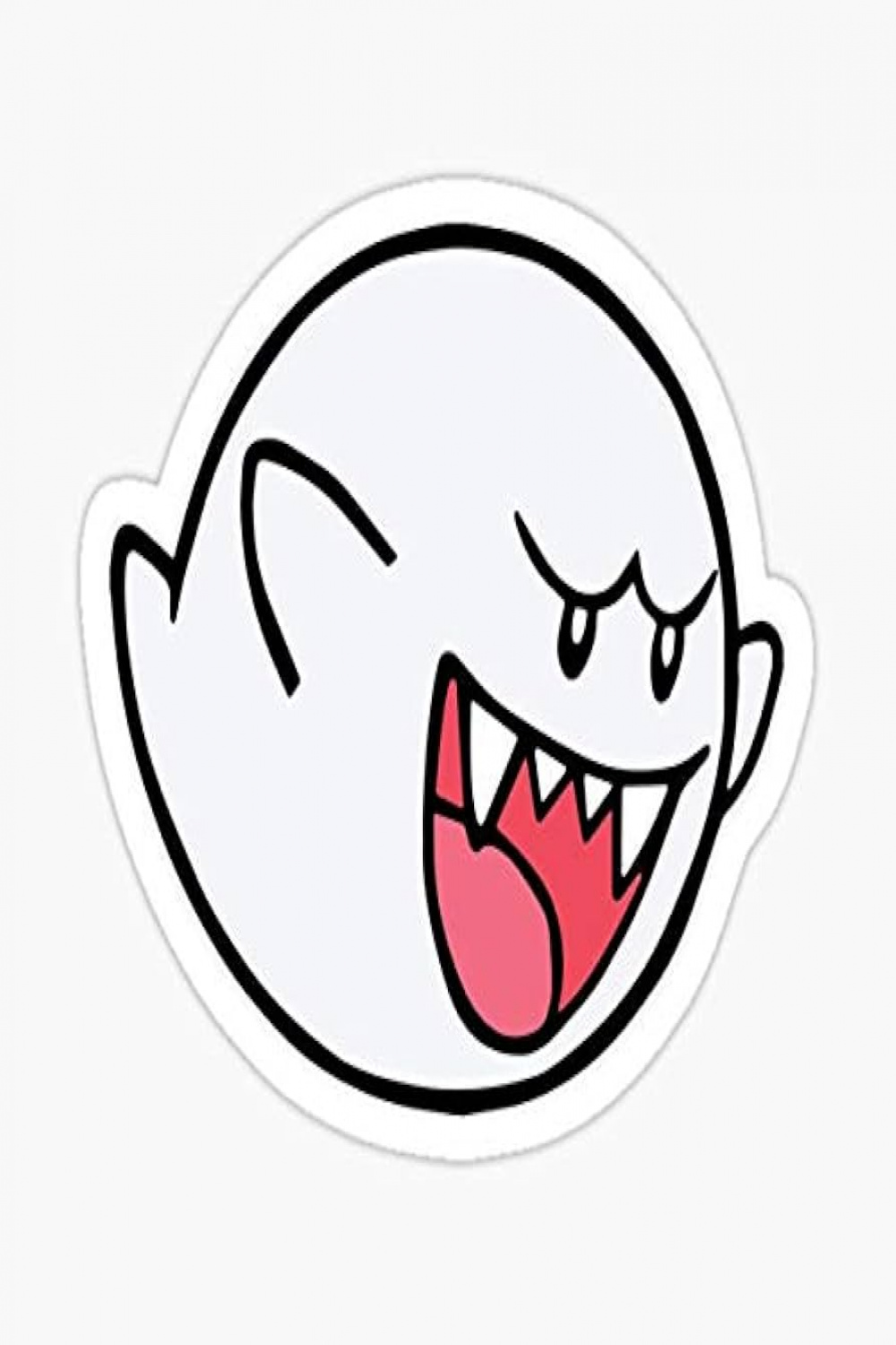 Mario Boo Ghost Sticker - Sticker Graphic - Auto, Wall, Laptop, Cell, Truck  Sticker for Windows, Cars, Trucks