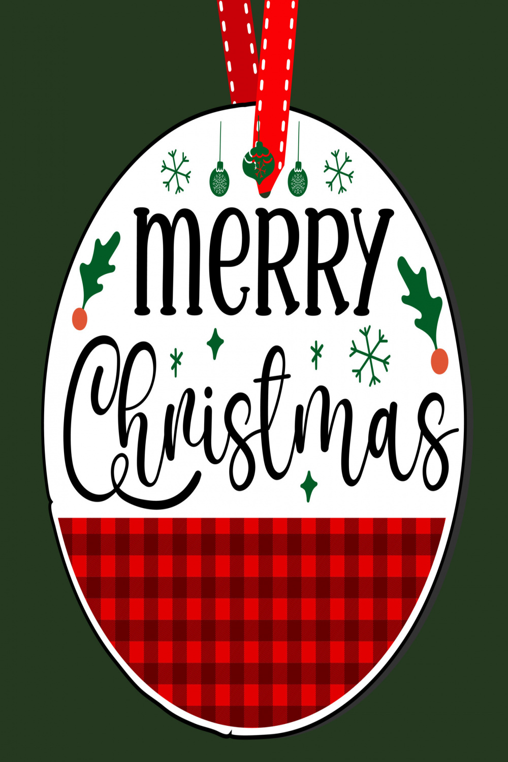 Merry Christmas Round Christmas Sign