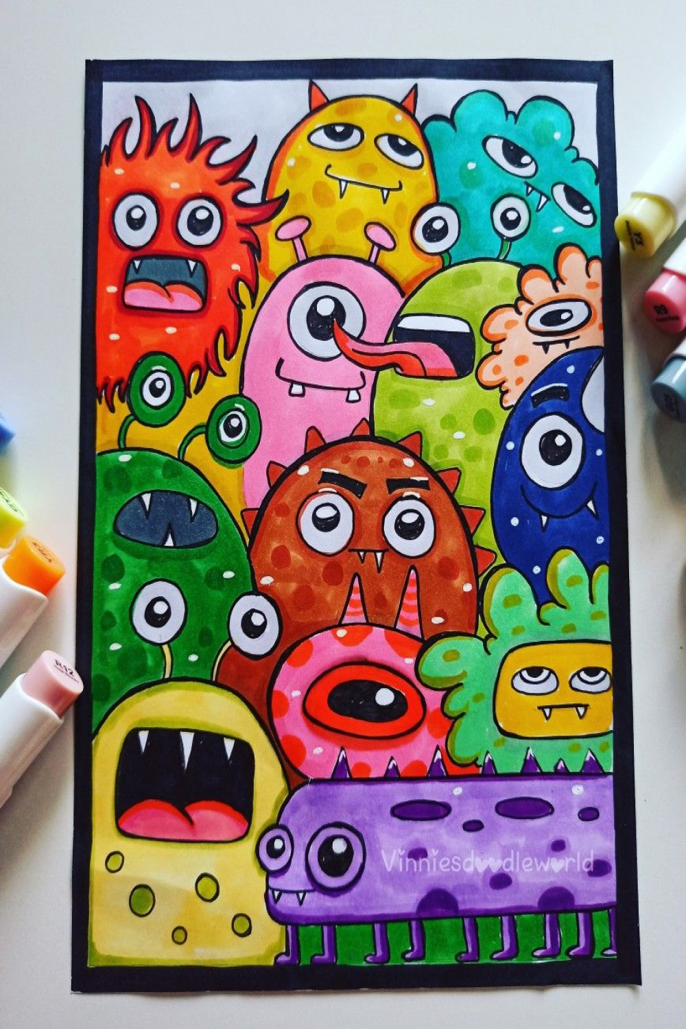 Monsters 🤩  Markers drawing ideas, Art markers drawing, Copic