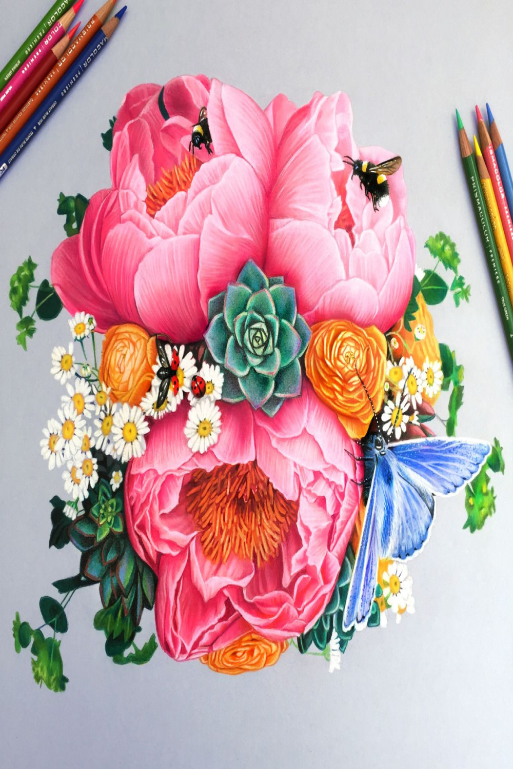 Morgan Davidson Illustration  Realistic flower drawing, Beautiful
