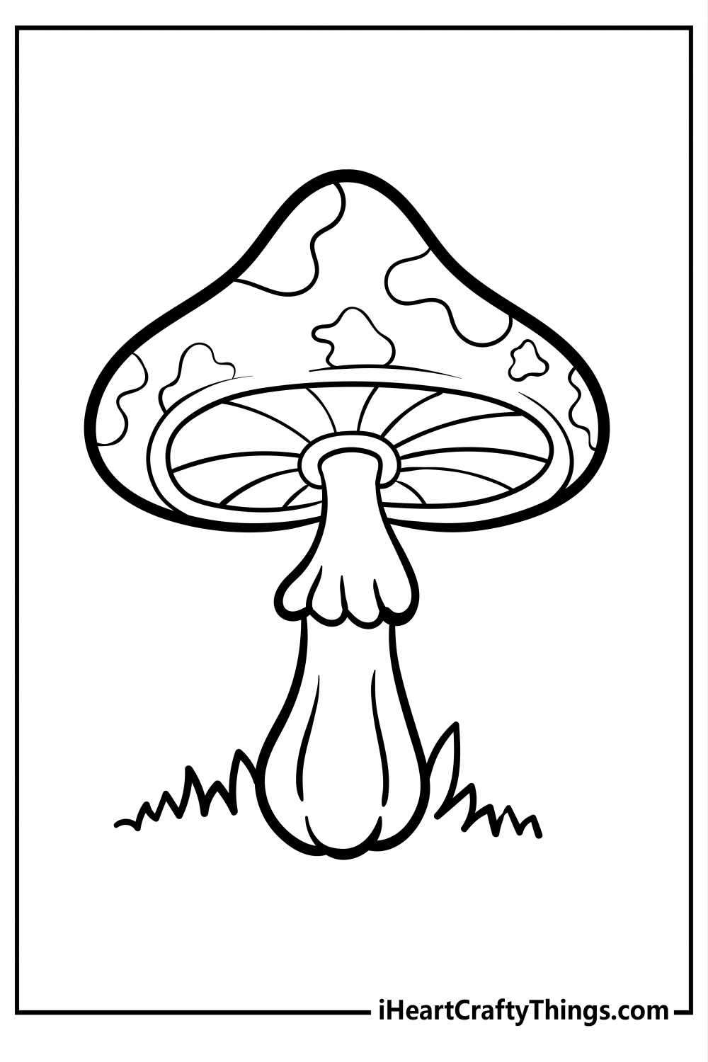 Mushroom Drawing To Color