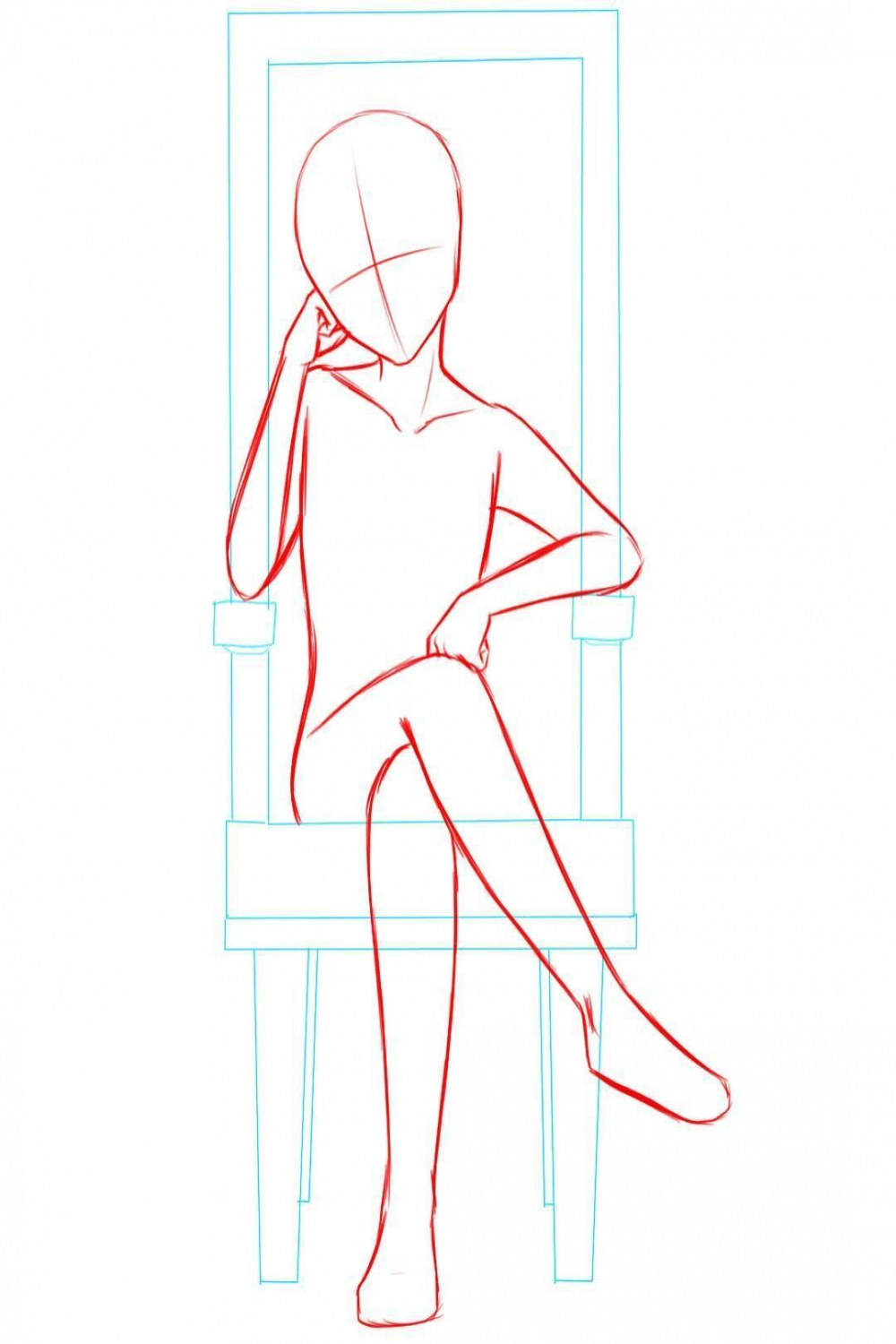 My base for a guy sitting on a chair or a throne #anime #animeart