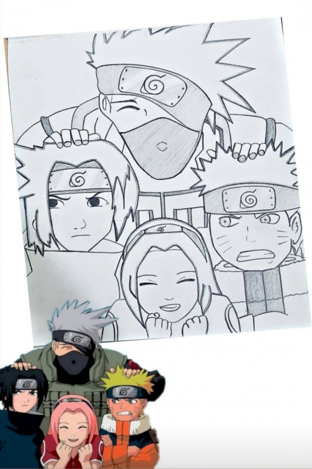 Naruto Team  Pencil Sketch  Naruto drawings, Easy drawings