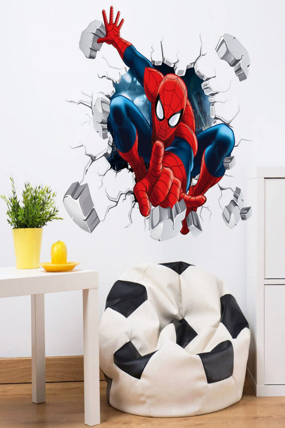 NBKLSD Wall Stickers Spiderman D Effect Wall Stickers Boys