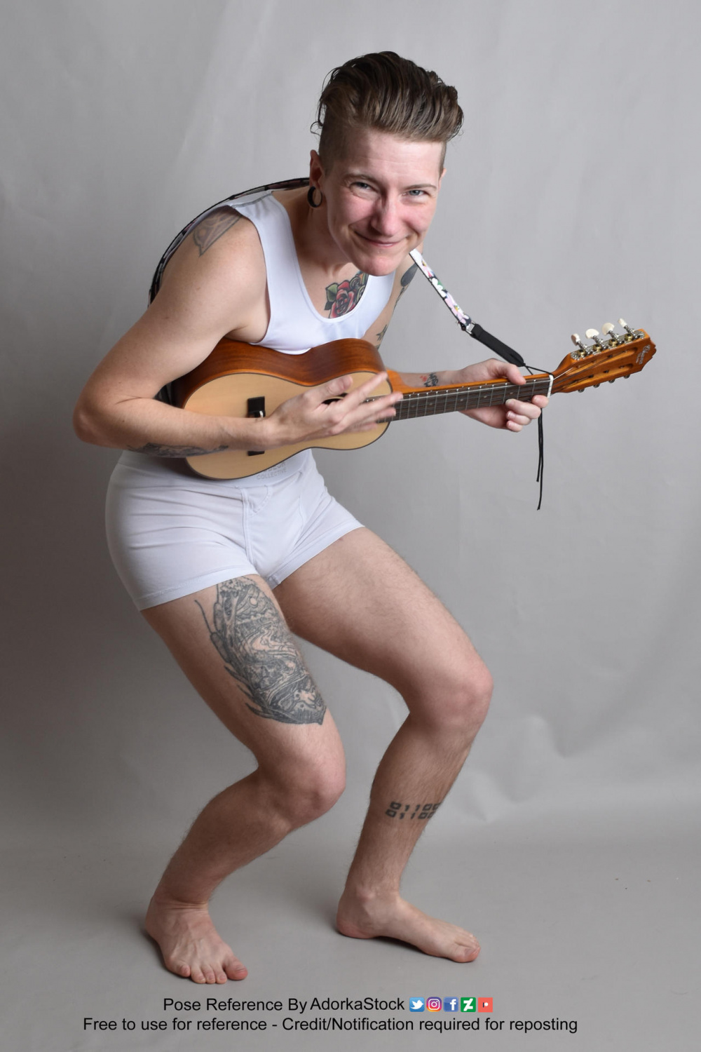 New Model! Say hi to V, my nonbinary disaster bard by AdorkaStock