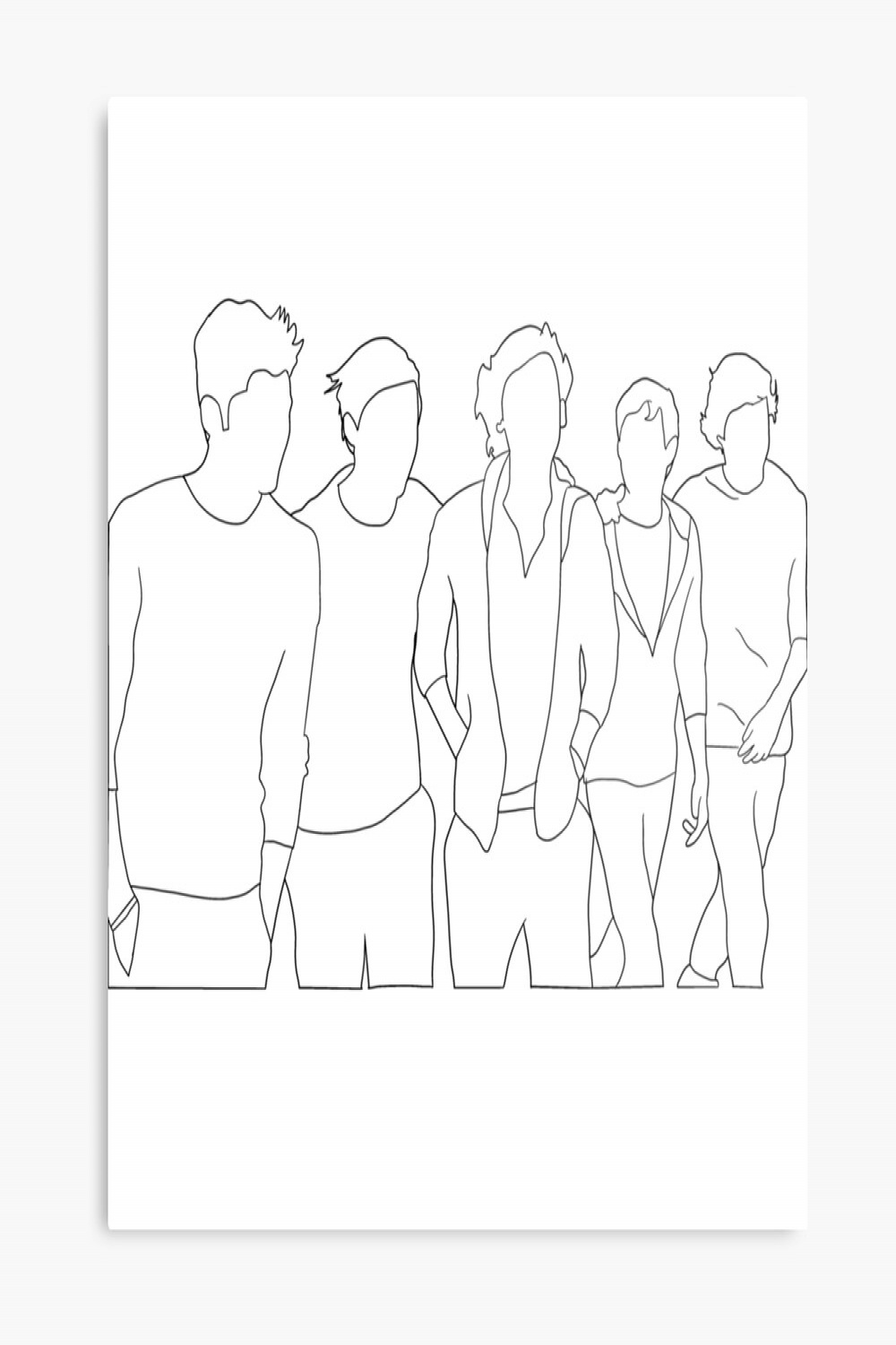 one direction outline" Metal Print for Sale by taylorros