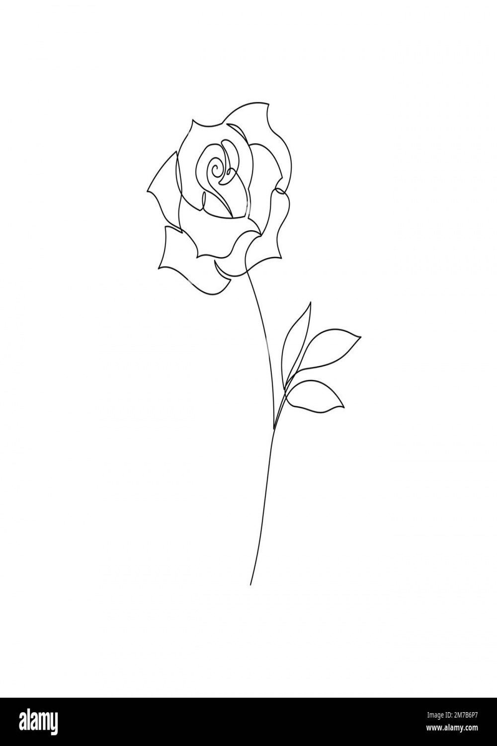 Outline rose flower logo