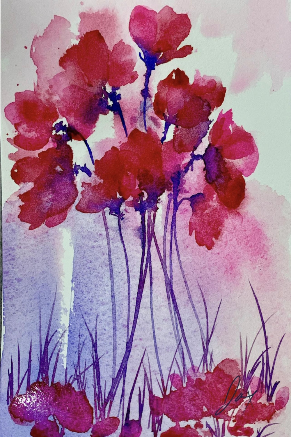 Painting an Easy Watercolor Floral Bouquet — Jacqueline Jax