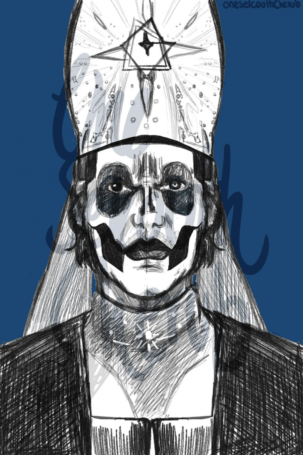 Papa Emeritus IV sketch  Ghost by OneSelcouthCherub on DeviantArt
