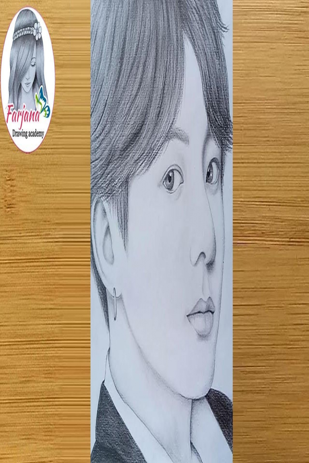 Pencil sketch Drawing of BTS (Jungkook)  Drawing Tutorial  Face Drawing   防弾少年団