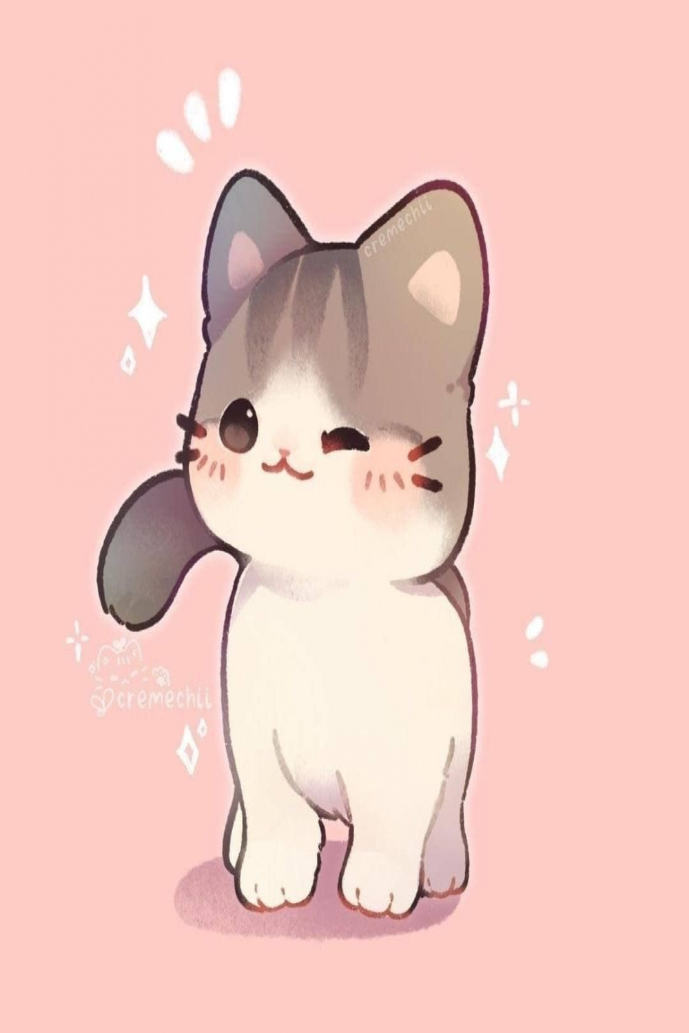 Pin by Glyph on Kawaii  Kawaii cat drawing, Cute cat drawing