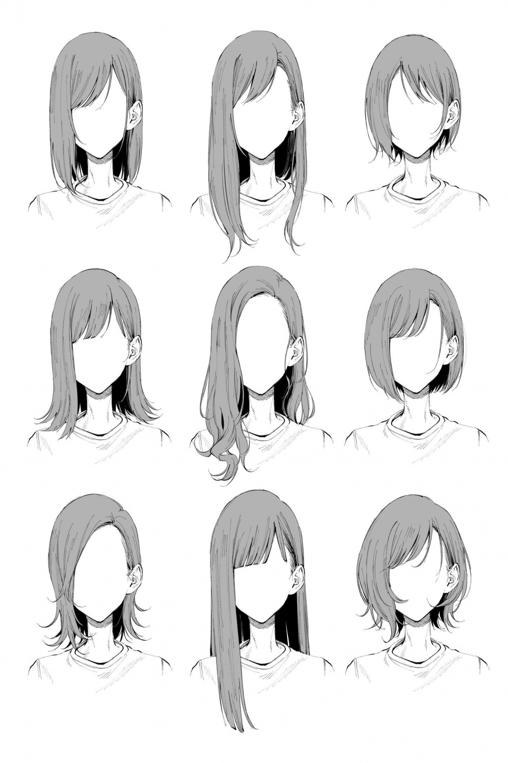 Pin by Jgsdf-c on 資料  Art reference poses, Drawing hair