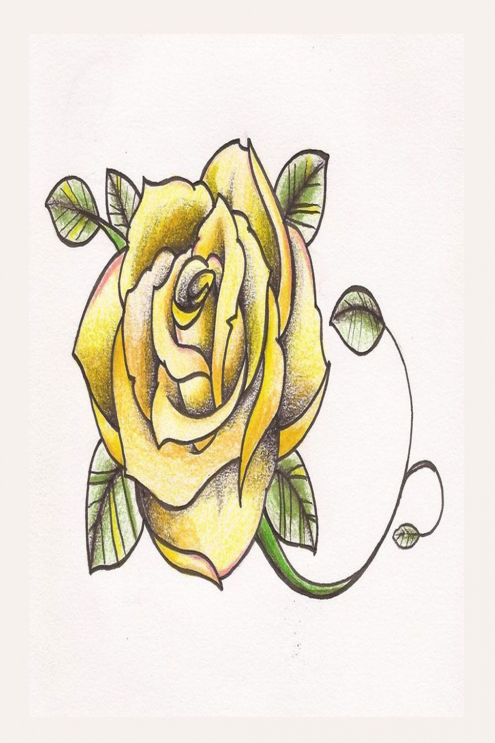 Pin by Raven Daniels on Tattoos  Yellow rose tattoos, Rose tattoo