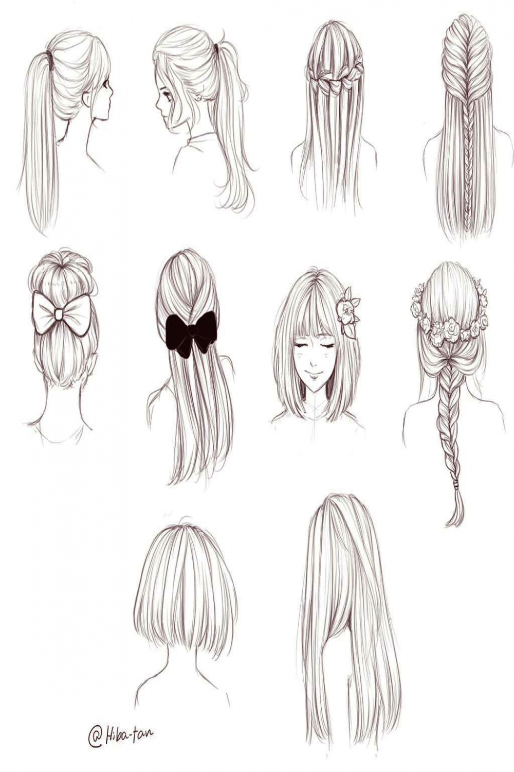 Hair Drawing Aesthetic Girl