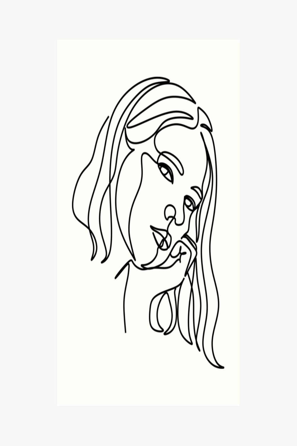 Hair Drawing Line Art