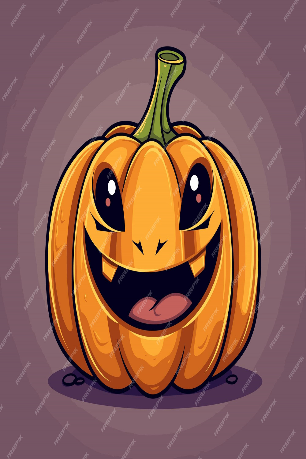 Premium Vector  A cute pumpkin vector d illustration for hallowen
