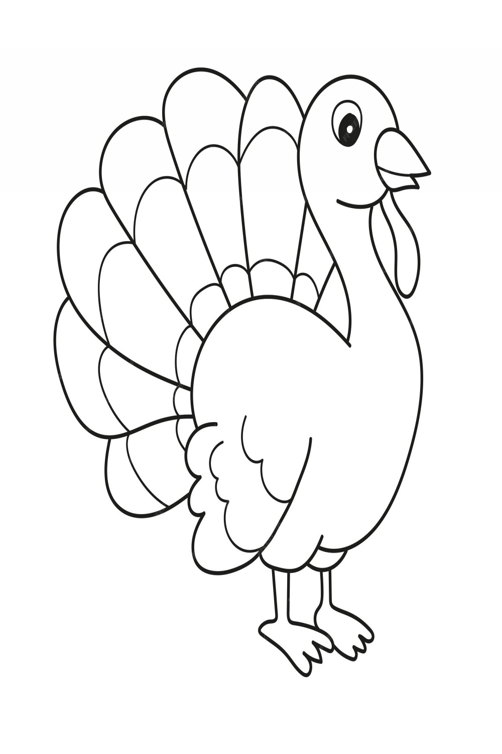 Turkey Drawing Black And White