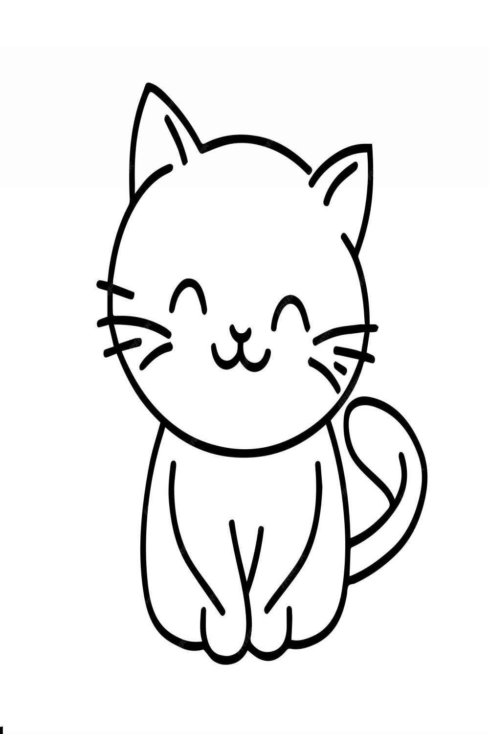 Premium Vector  Cute cat line art for drawing