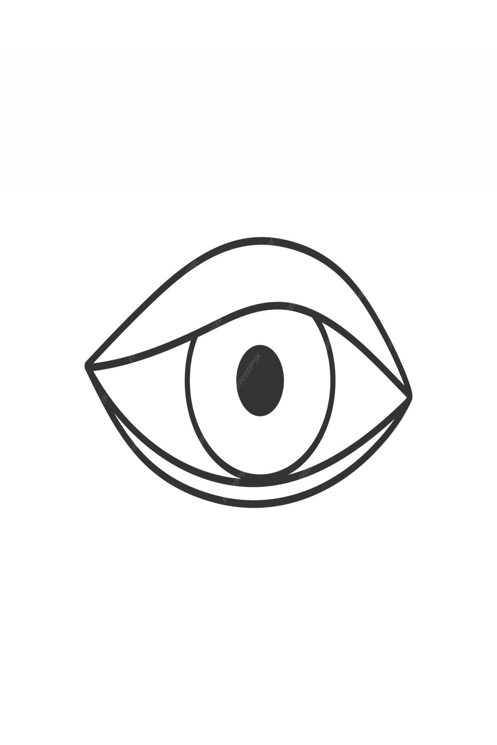 Premium Vector  Eye icon illustration in outline style in s