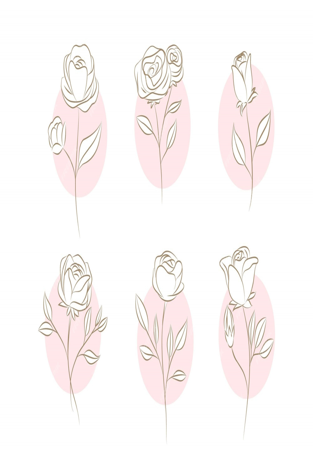 Premium Vector  Flower outline drawing reference element